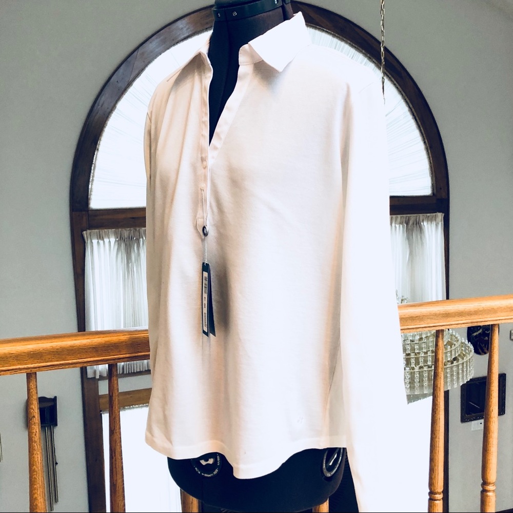 NWT Bobby Jones White Long Sleeve Golf Shirt